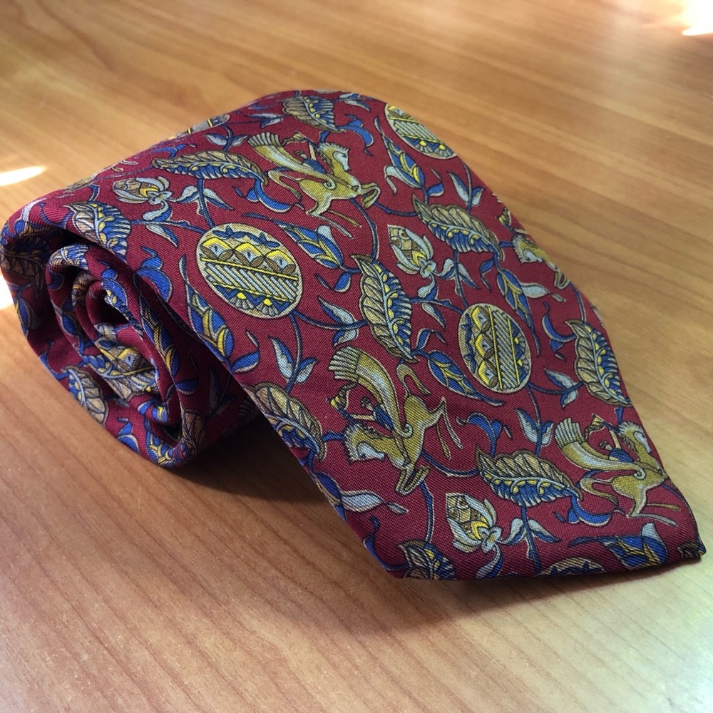 Salvatore Ferragamo Ornate Pegasus Necktie